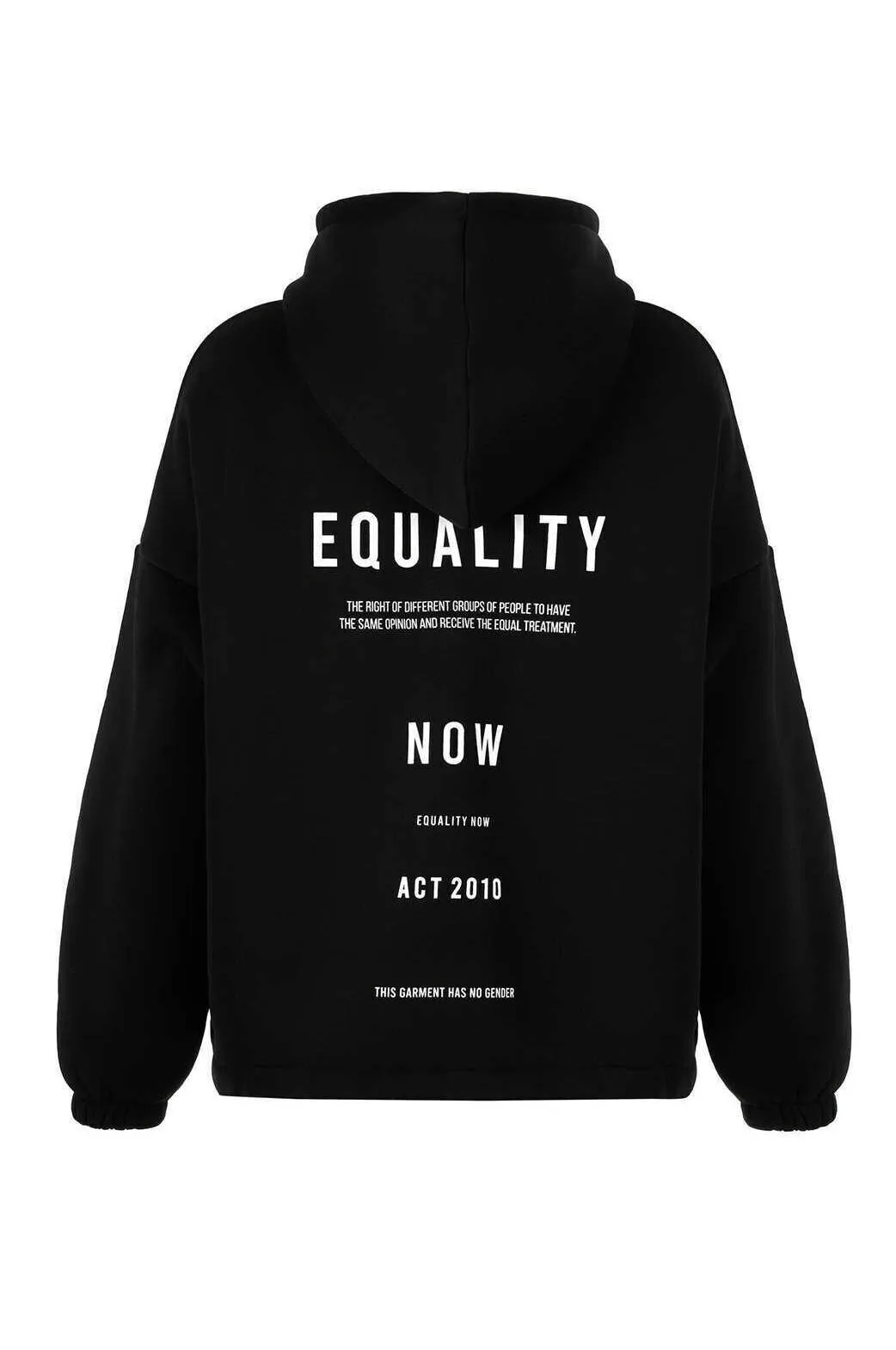 Худі "Equality now" унісекс в чорному кольорі