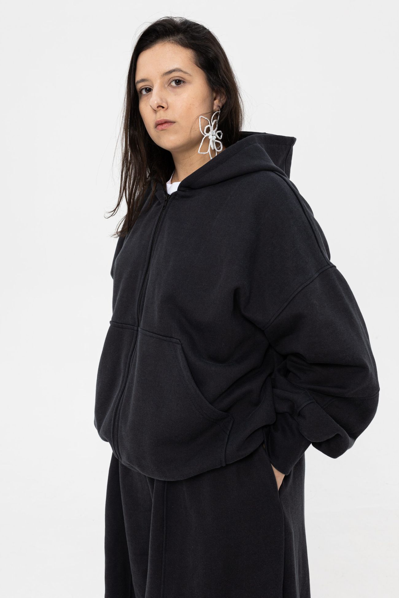 ZIP худі  «Between Shades of Being» з вивареним ефектом