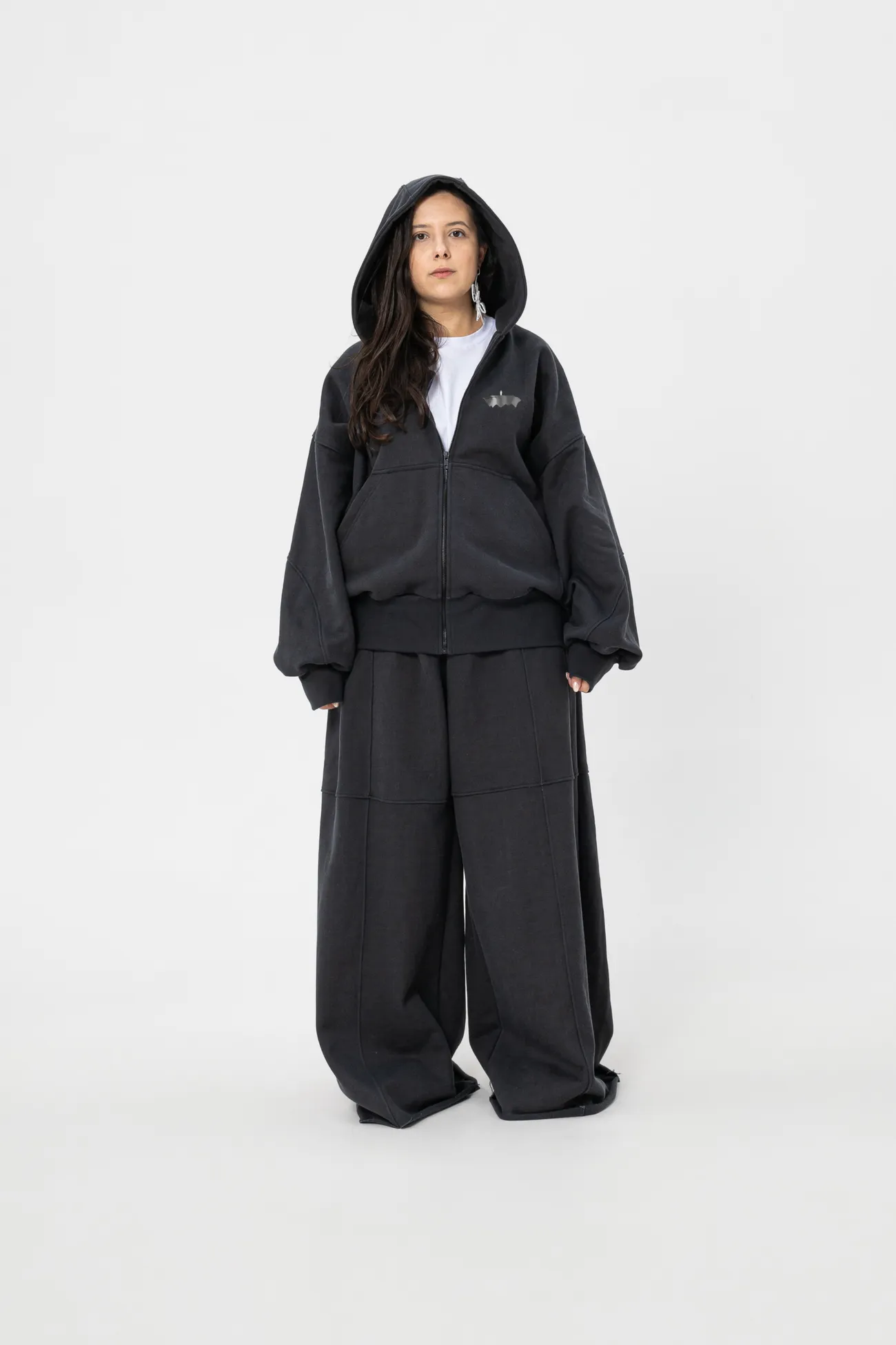 ZIP худі «I’m only human after all this shit» з вивареним ефектом