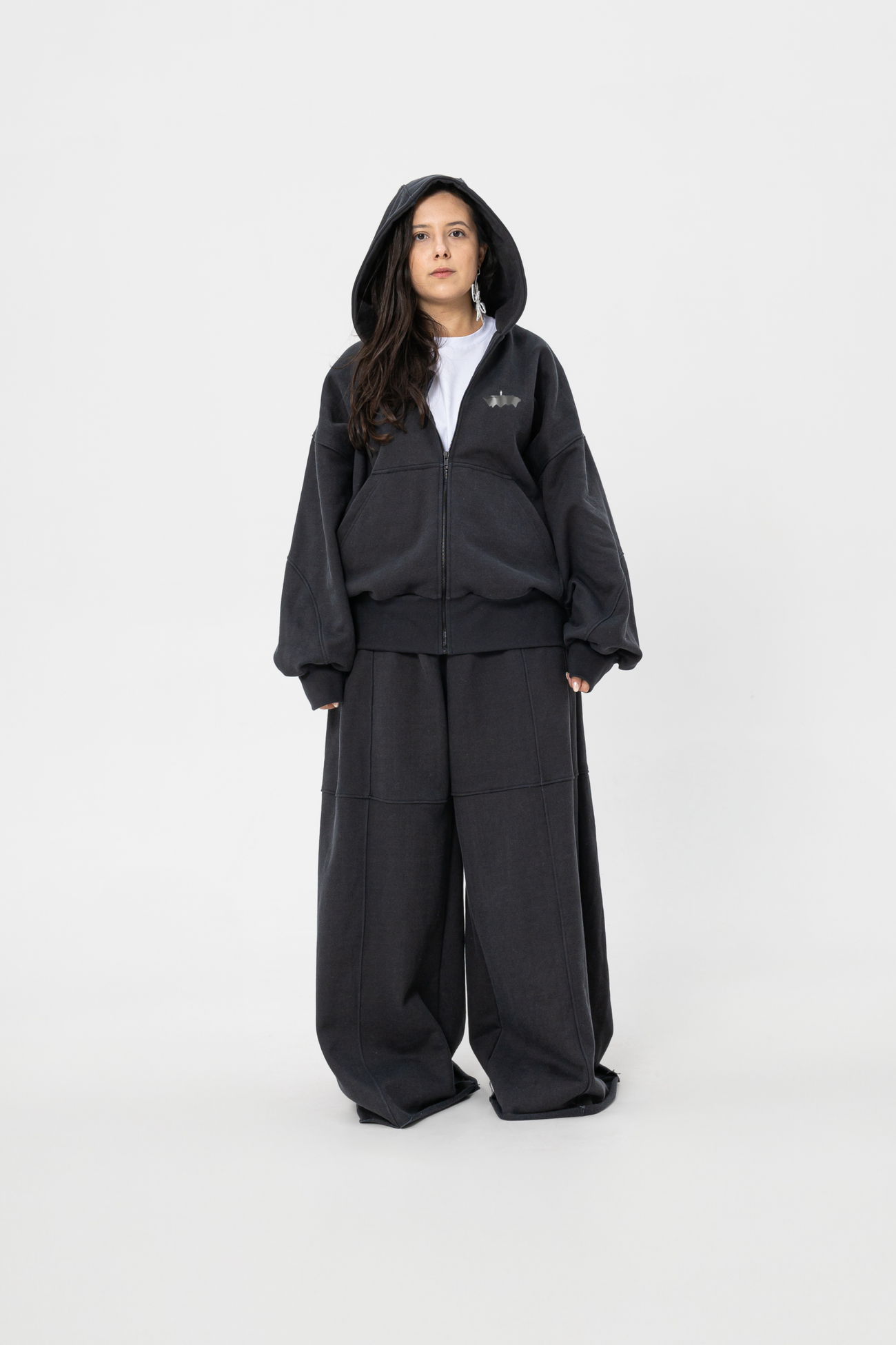 ZIP худі «I’m only human after all this shit» з вивареним ефектом