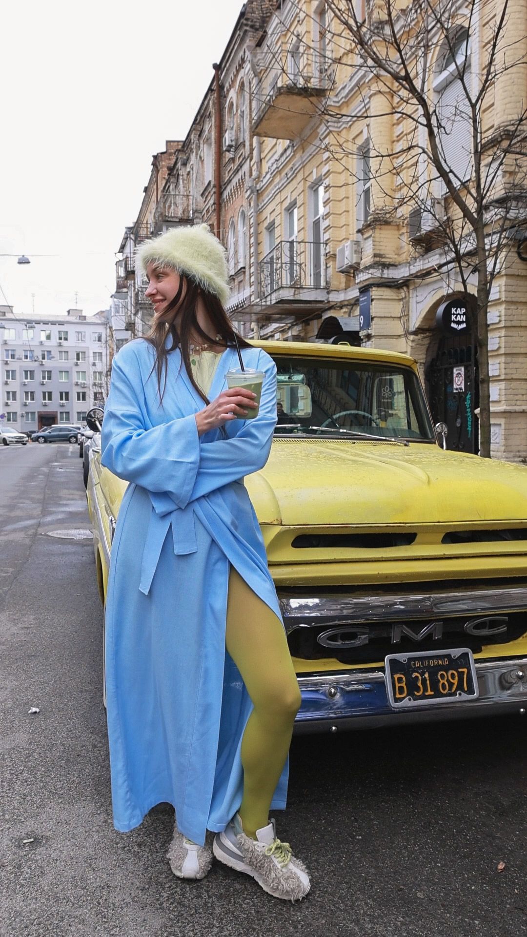 Кімоно «Tokyo» довга версія в блакитному кольорі